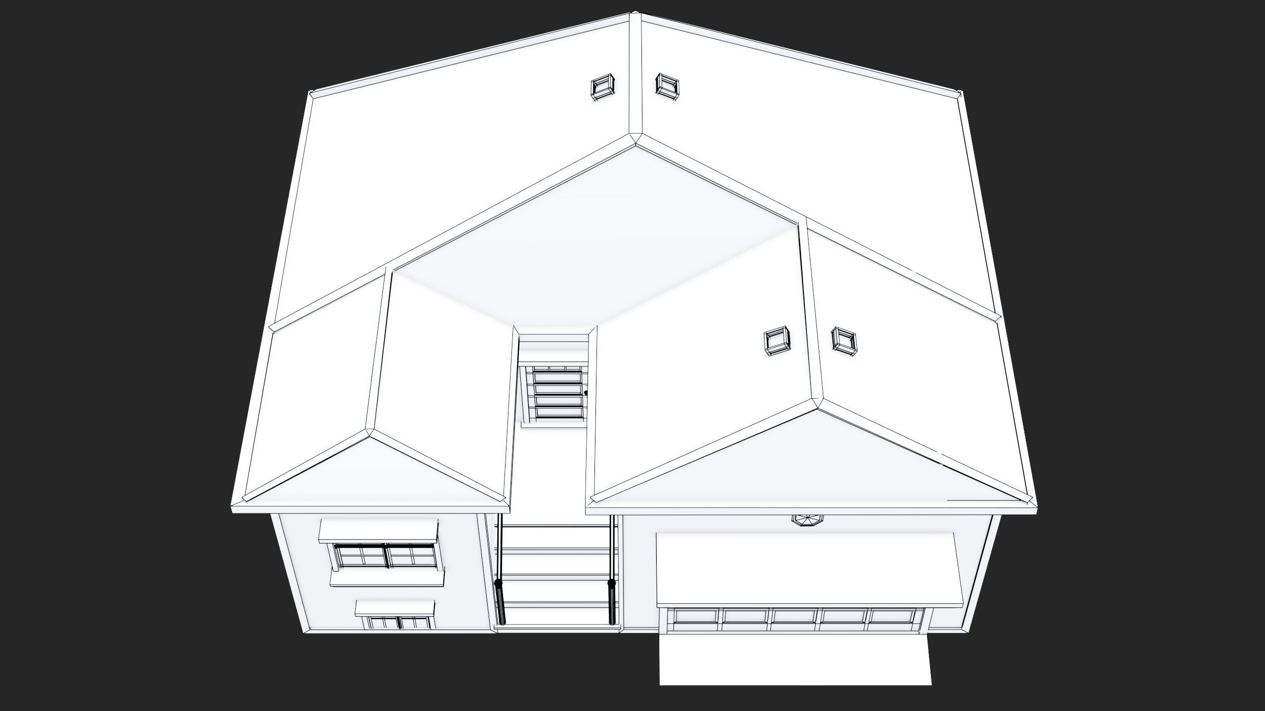 House 02 All PBR Unity UE Textures Included Low-poly 3D model_28