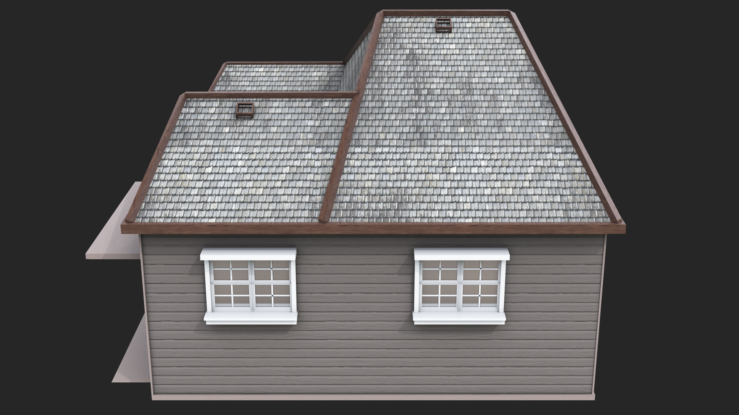 House 02 All PBR Unity UE Textures Included Low-poly 3D model_7