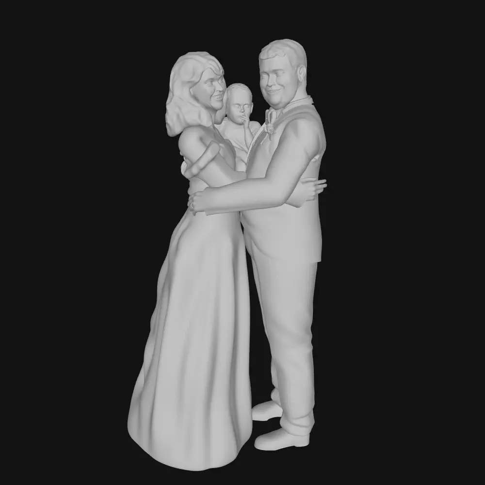 COUPLE WITH A BABY - COUPLE WITH CHILD- COUPLE WITH KID 3D print model