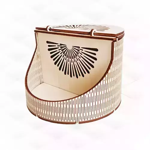 Gift stand organizer with lid svg dxf unique design laser cut