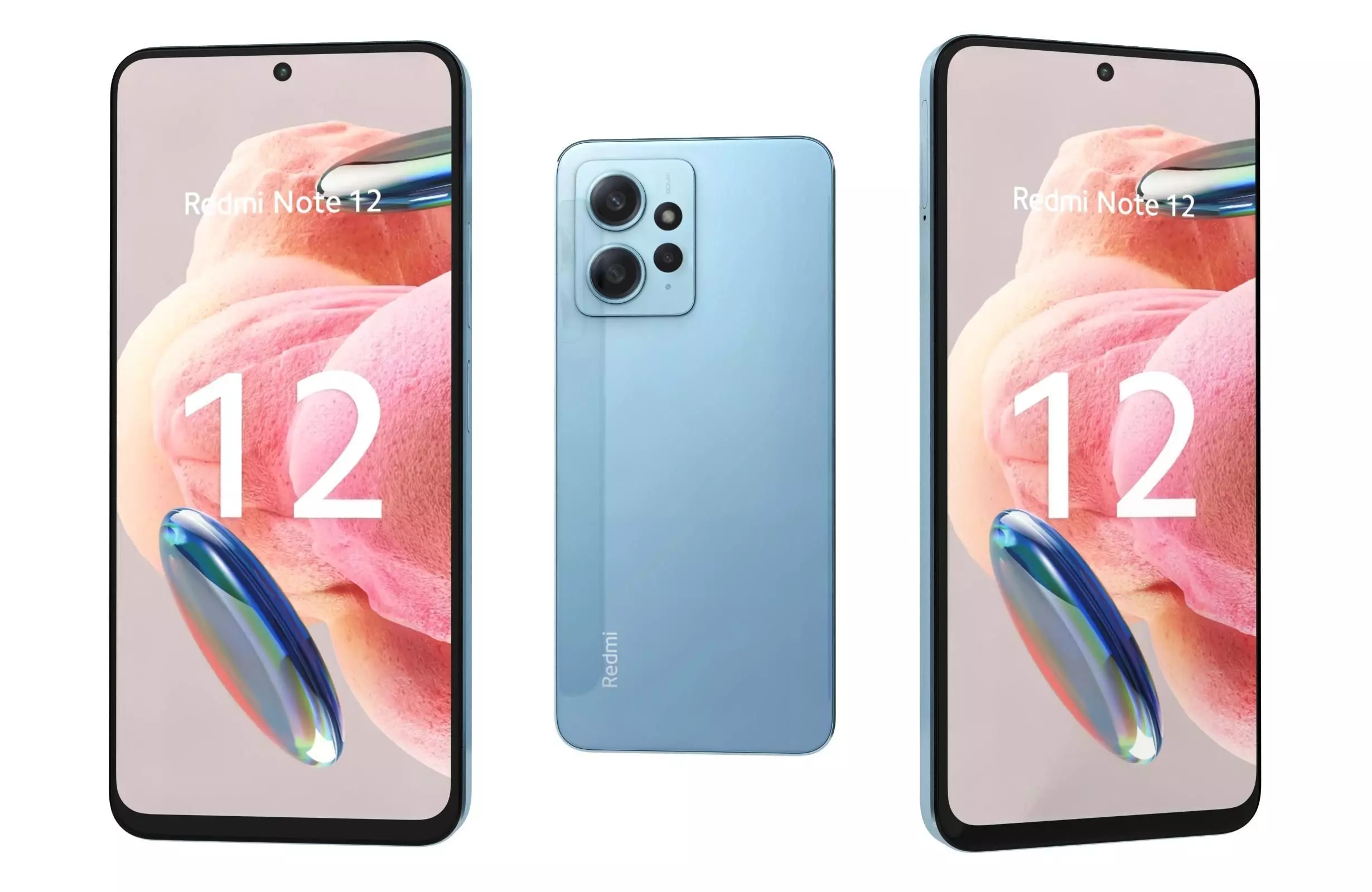 Xiaomi Redmi Note 12 4G Blue 3D model