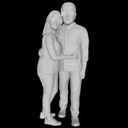 MATURE COUPLE 2 - INDIAN - PAKISTANI - PEOPLE 3D print model