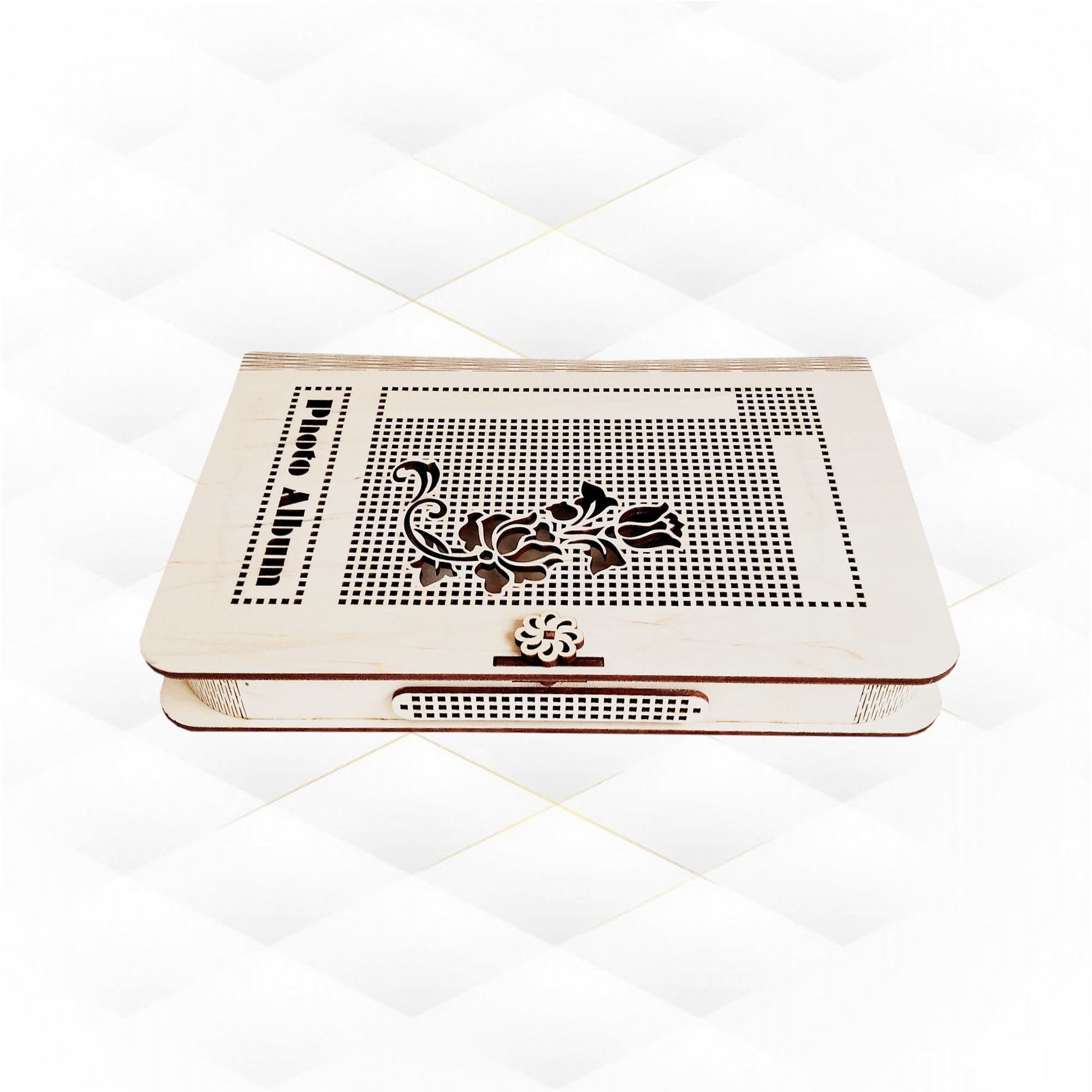 Gift photo box svg dxf album for pictures 5x7 design laser cut 3D print model_2