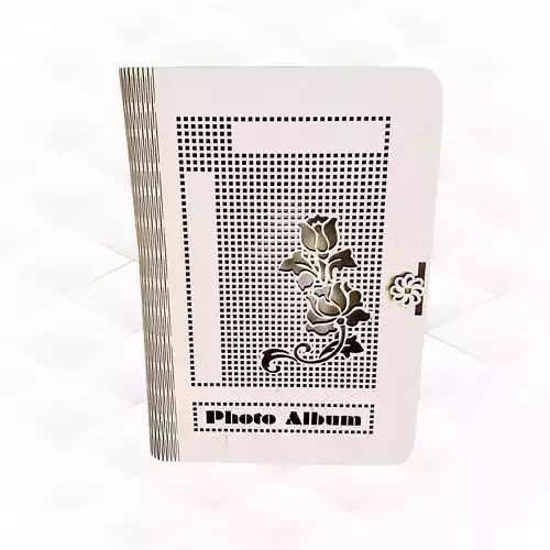 Gift photo box svg dxf album for pictures 5x7 design laser cut 3D print model