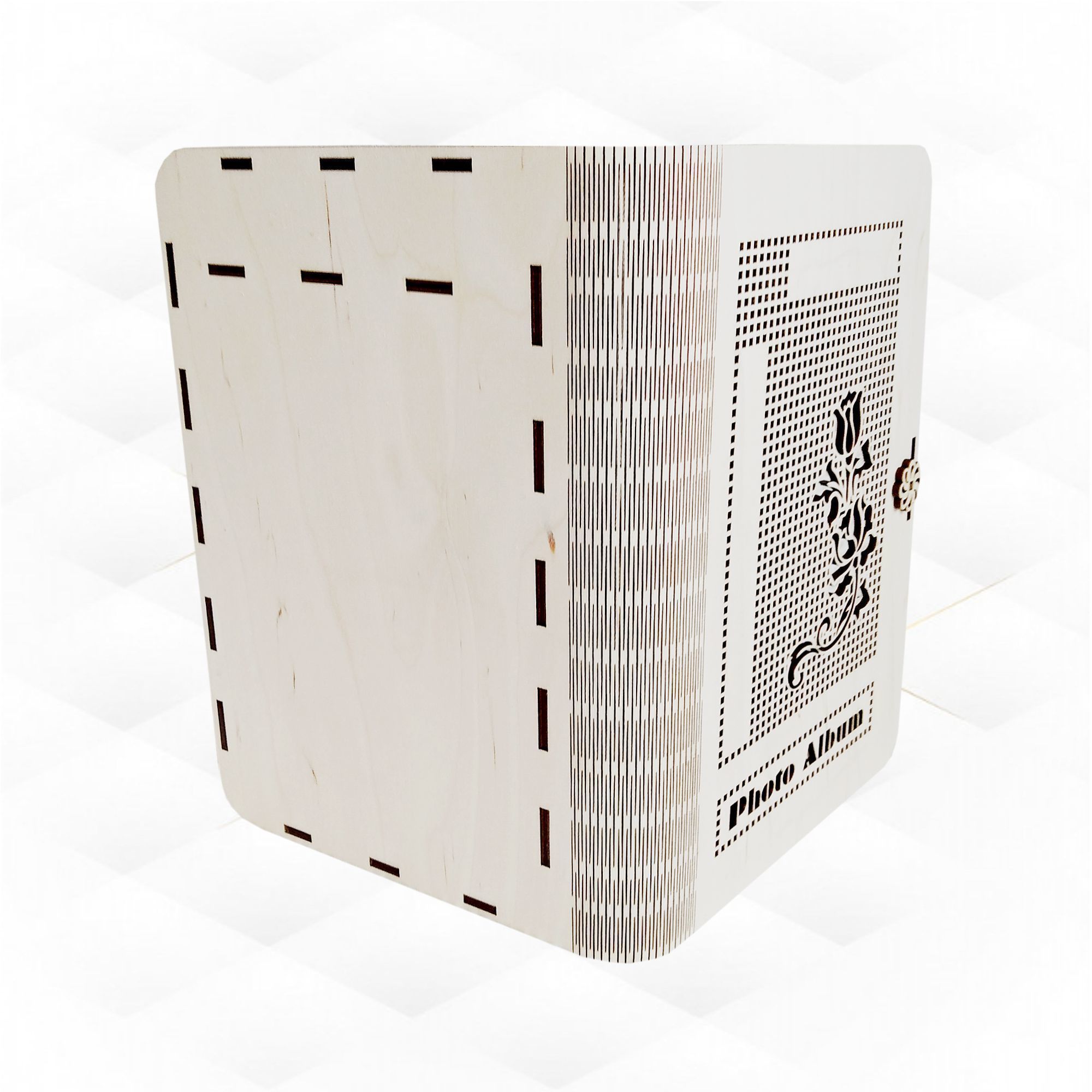 Gift photo box svg dxf album for pictures 5x7 design laser cut 3D print model_4