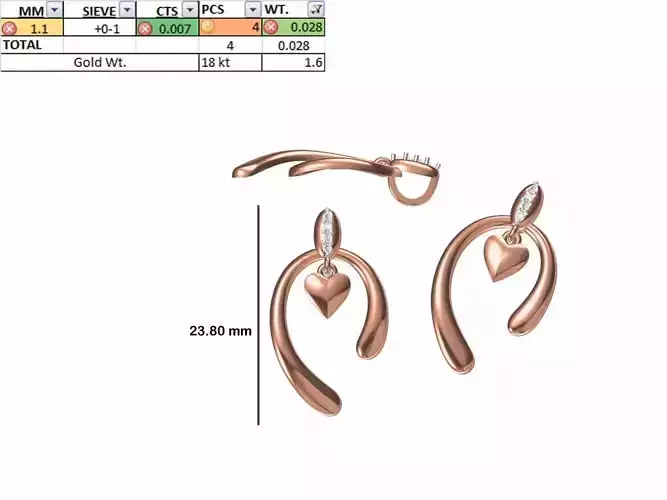 Light Weight Pendant STL OBJ FBX JCD Details