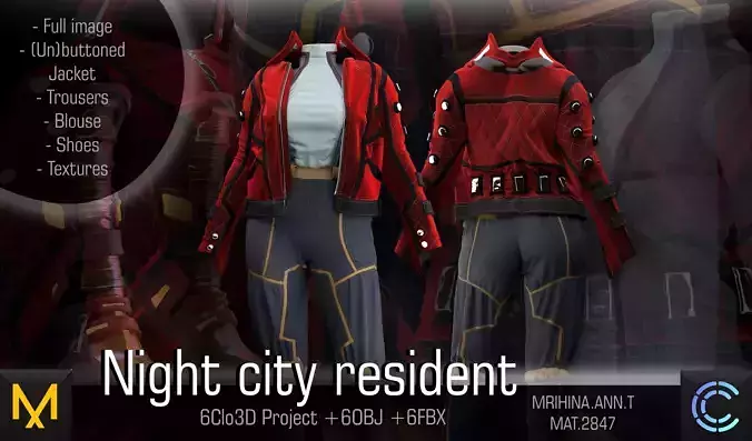 Night city resident 3D model