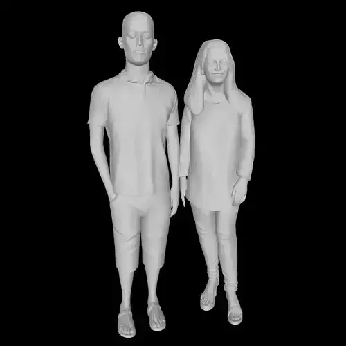 COUPLE - MODERN COUPLE- MAN IN SHORTS - SMART COUPLE