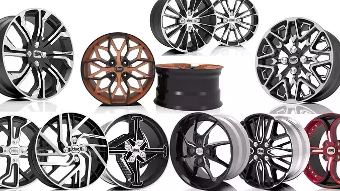 The Ultimate Package of Unique Rim Design Concepts 3D model