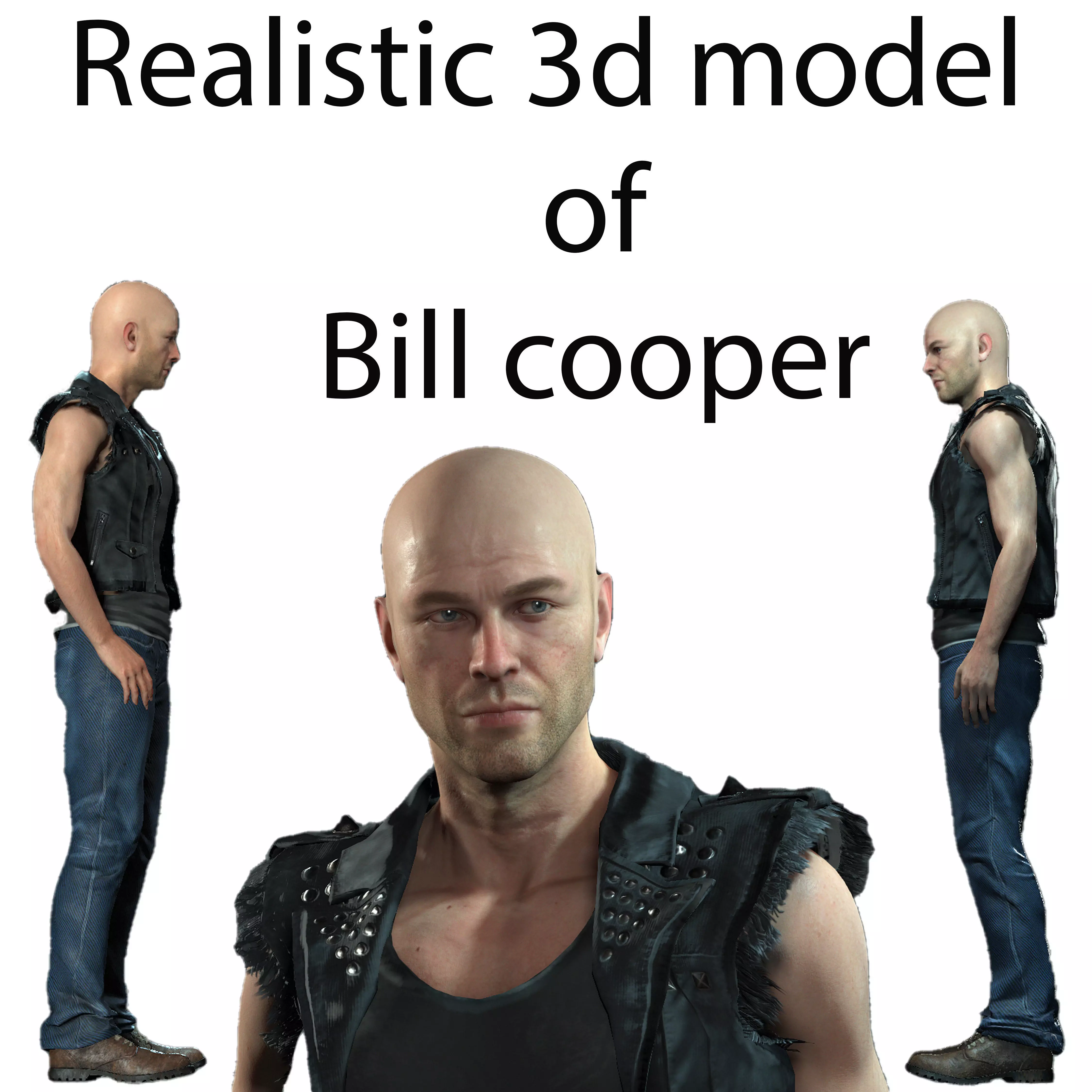 Bill cooper Low-poly 3D model