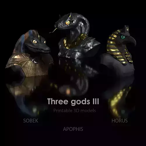 3-Pack - 20 Percent Discount  Gods Anubis  Sobek Apophis Horus  3D print model