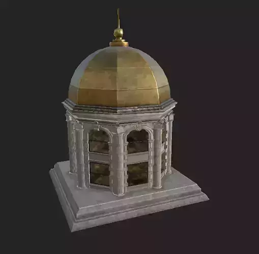Roof Dome Low-poly 3D model Roof Dome Low-poly 3D model