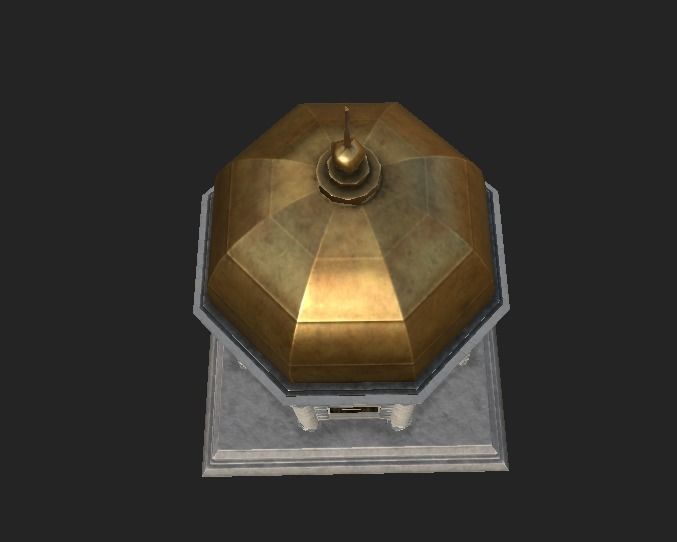 Roof Dome Low-poly 3D model_3