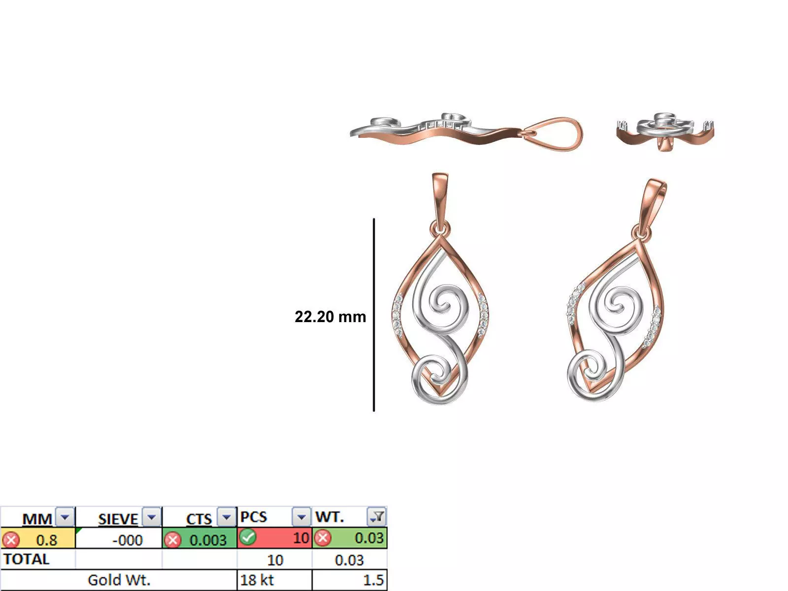 Light Weight Pendant STL OBJ FBX JCD Details 3D print model_0