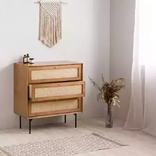 Laura Ratan wooden chest of drawers