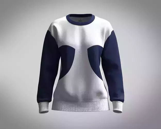 Girls-Multi Color Cut And Sew Sweatshirt