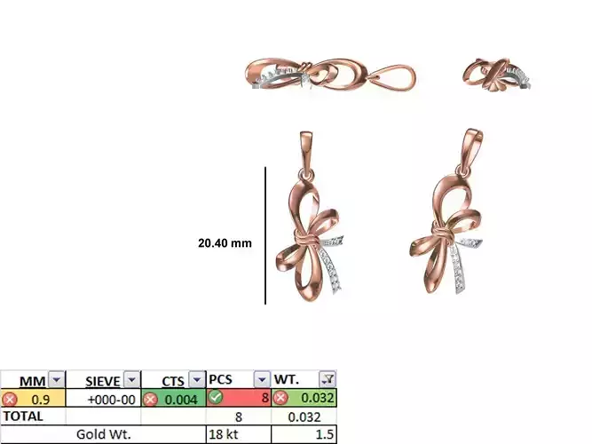 Light Weight Pendant STL OBJ FBX JCD Details