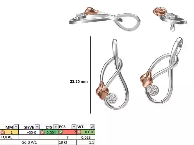 Light Weight Pendant STL OBJ FBX JCD Details