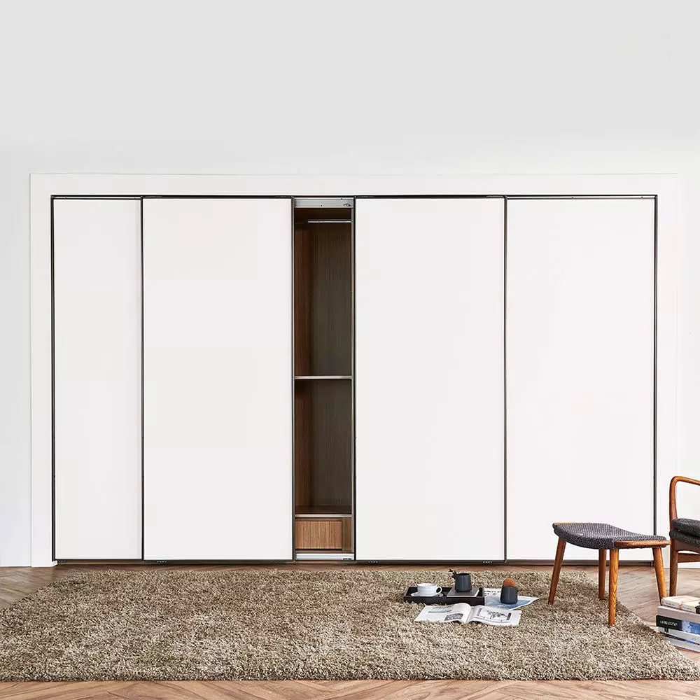 August sliding door PET material built-in cabinet 3D model