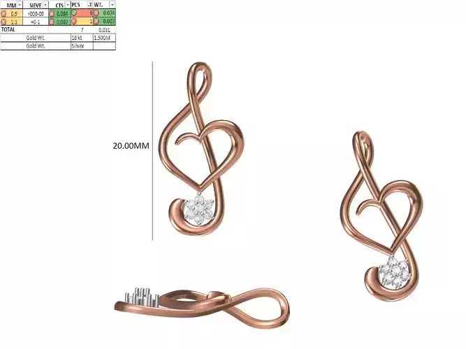 Light Weight Pendant STL OBJ FBX JCD Details