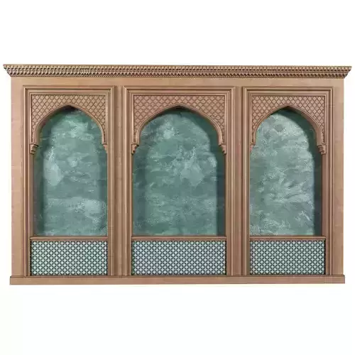 Arch in oriental style Arab decorative wall