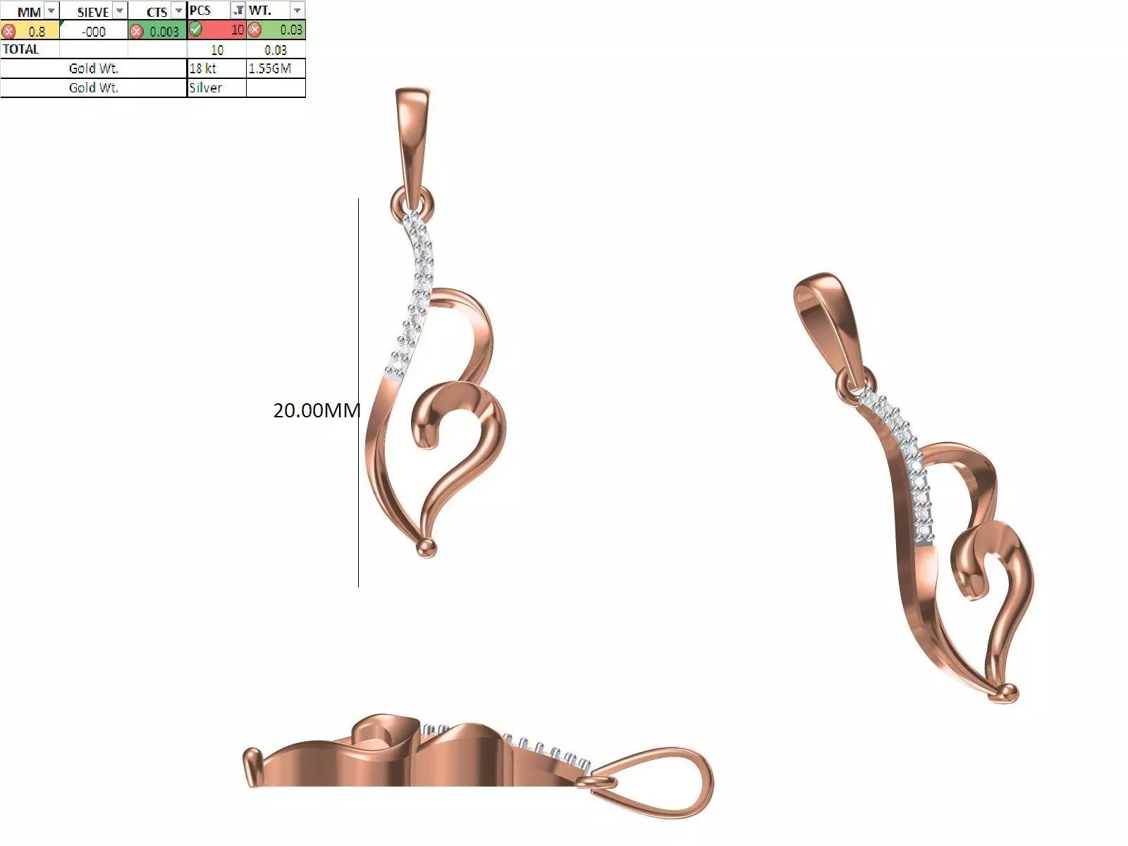 Light Weight Pendant STL OBJ FBX JCD Details 3D print model_0