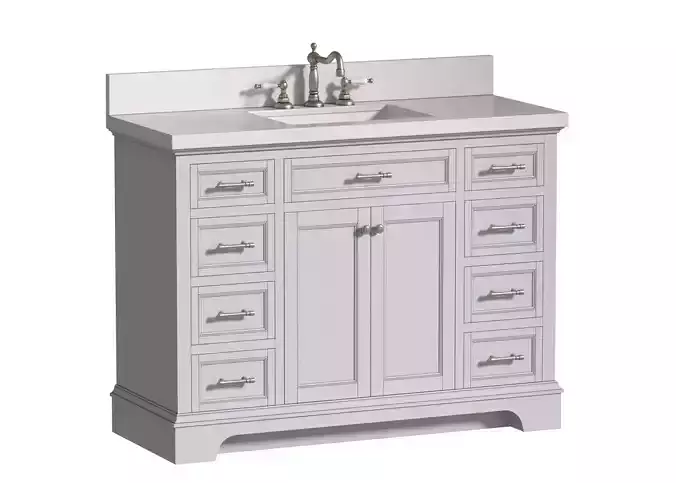 Cabinet Bathroom with a washbasin in a classic style 