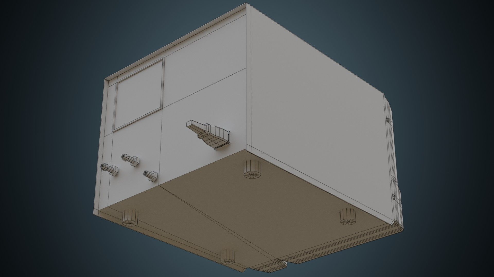 Autoclave 1 Basic Low-poly 3D model_7