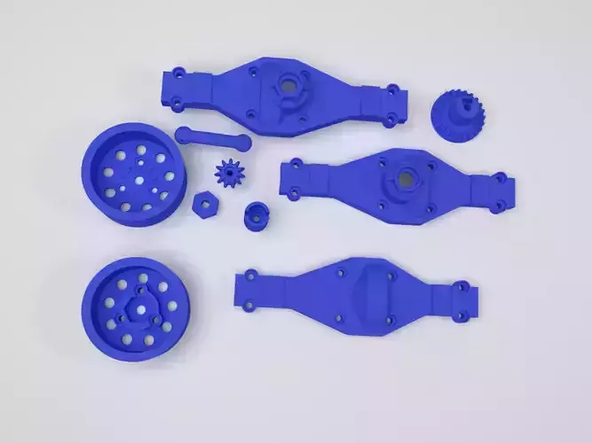 double axle for rc truck 3D print model