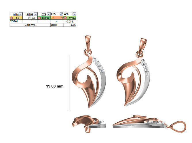 Light Weight Pendant STL OBJ FBX JCD Details 3D print model