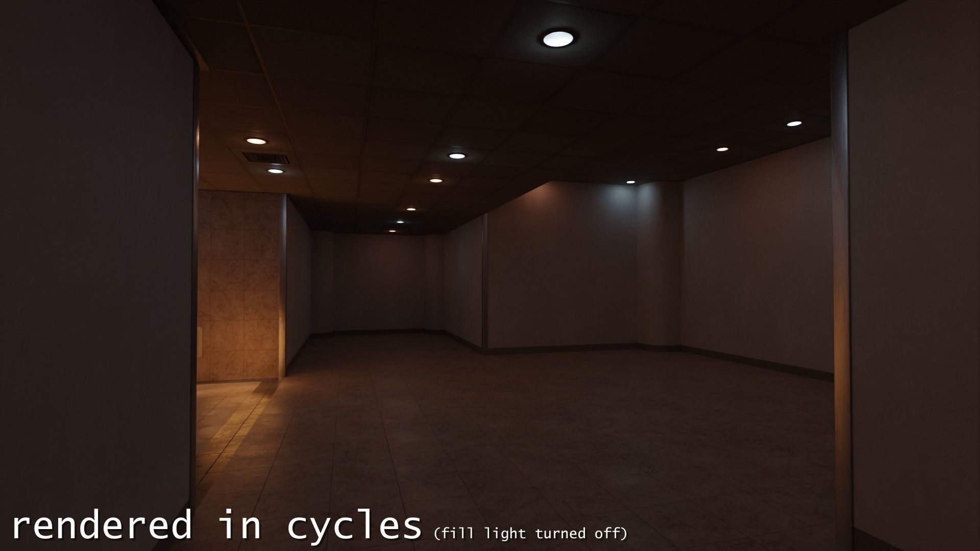 Photoreal Art Museum Gallery Sunset Elevator Hall Office Space Low-poly 3D model_8