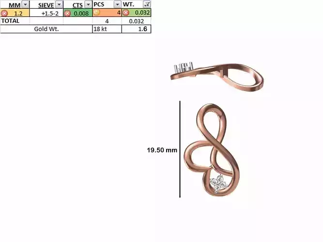 Light Weight Pendant STL OBJ FBX JCD Details