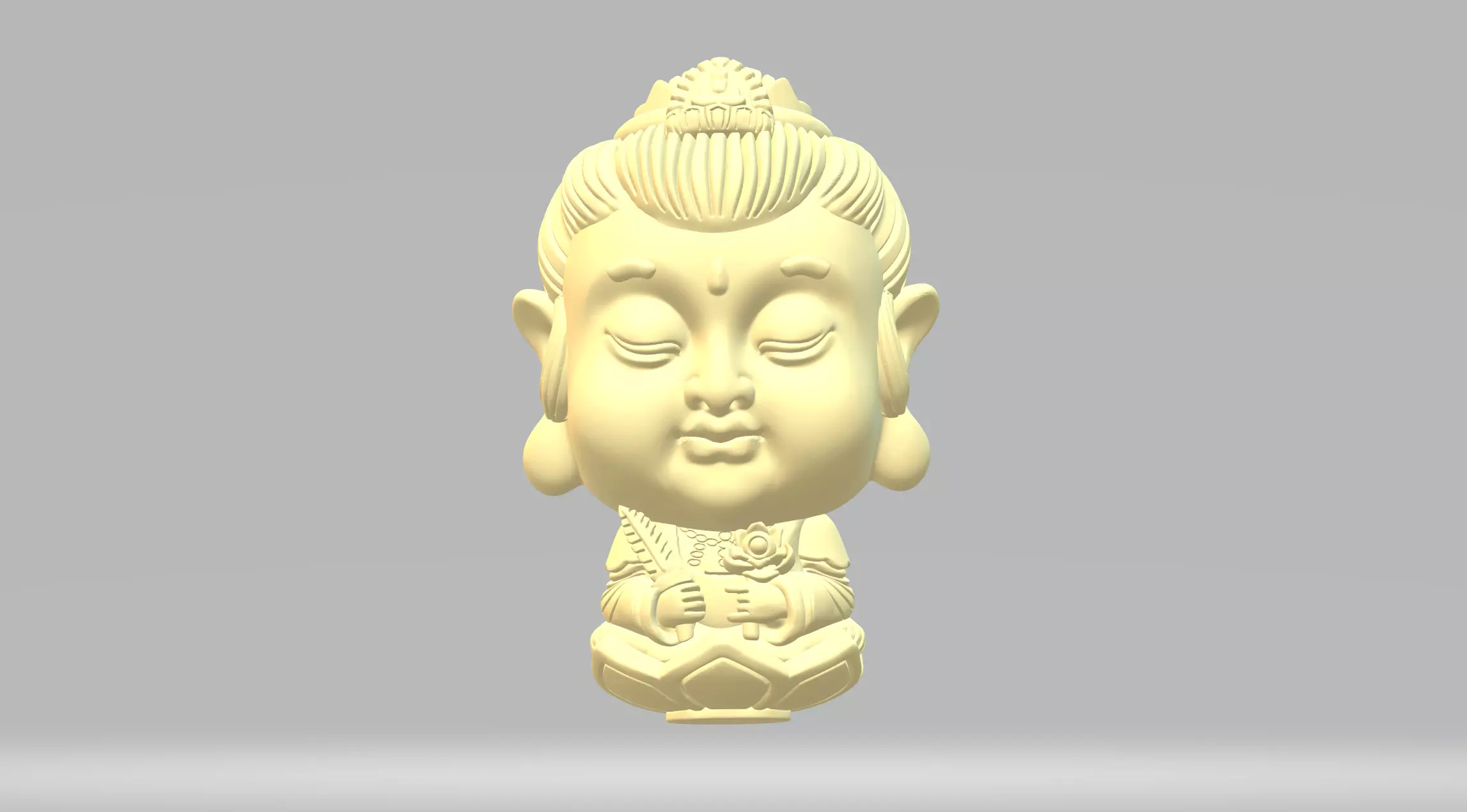 Void Tibetan Bodhisattva 3D print model