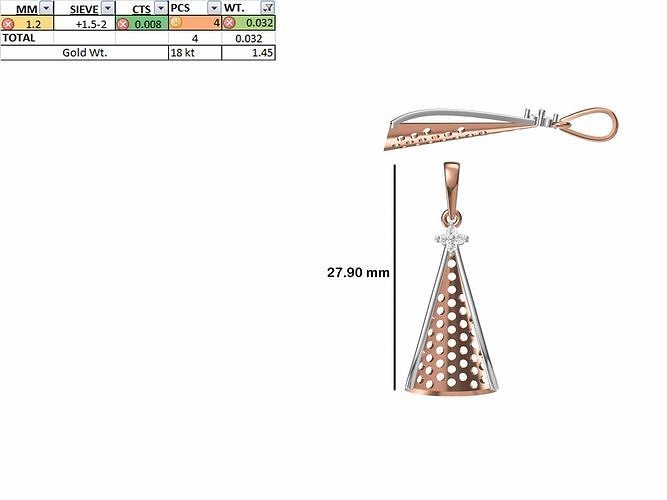 Light Weight Pendant STL OBJ FBX JCD Details 3D print model