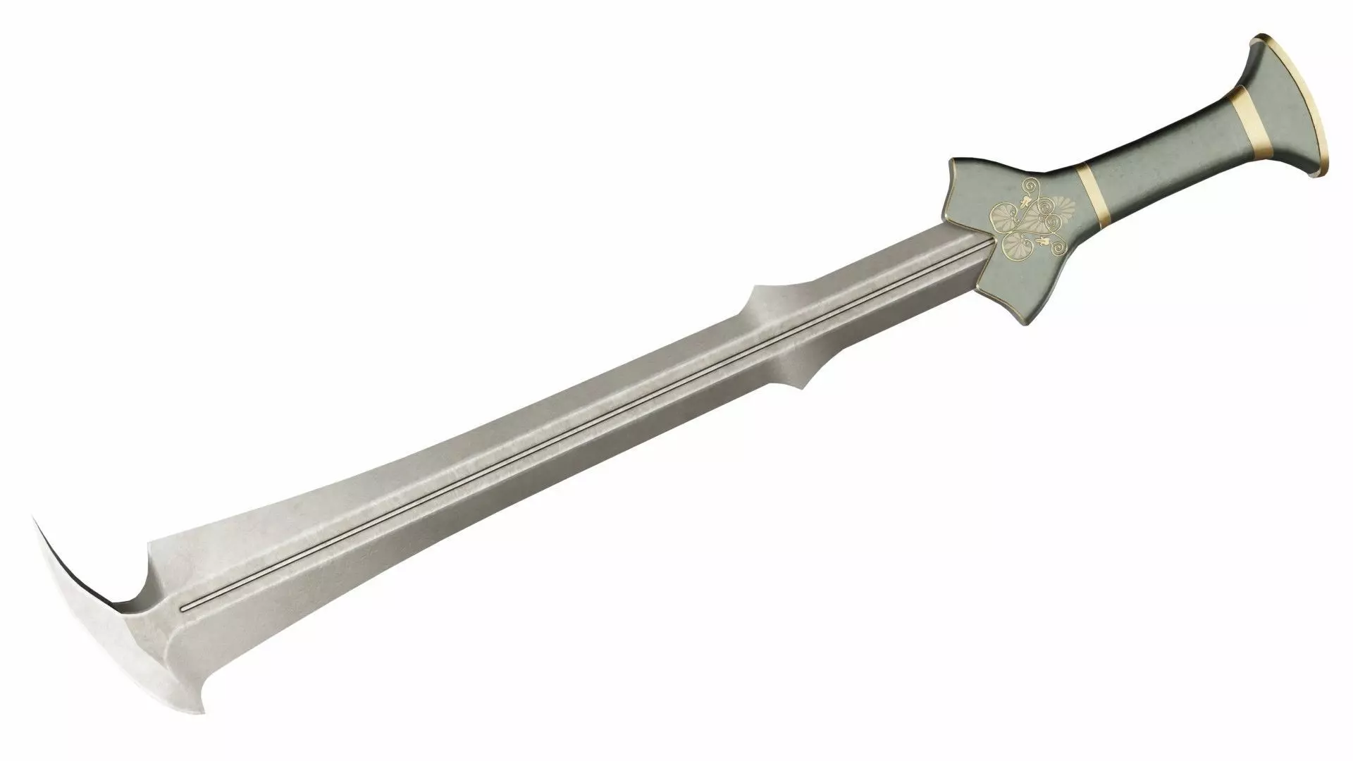 Hooksword 2 Low-poly 3D model_0