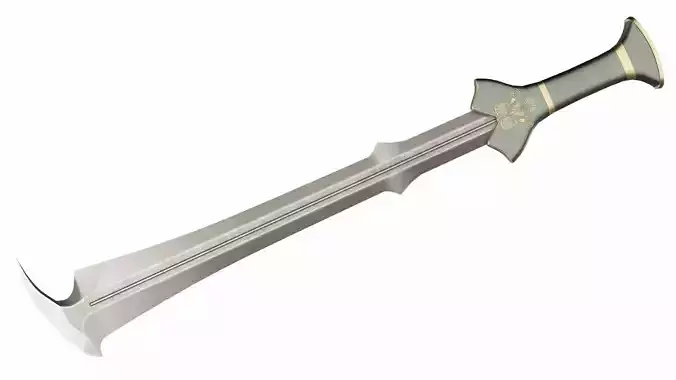 Hooksword 2 Low-poly 3D model