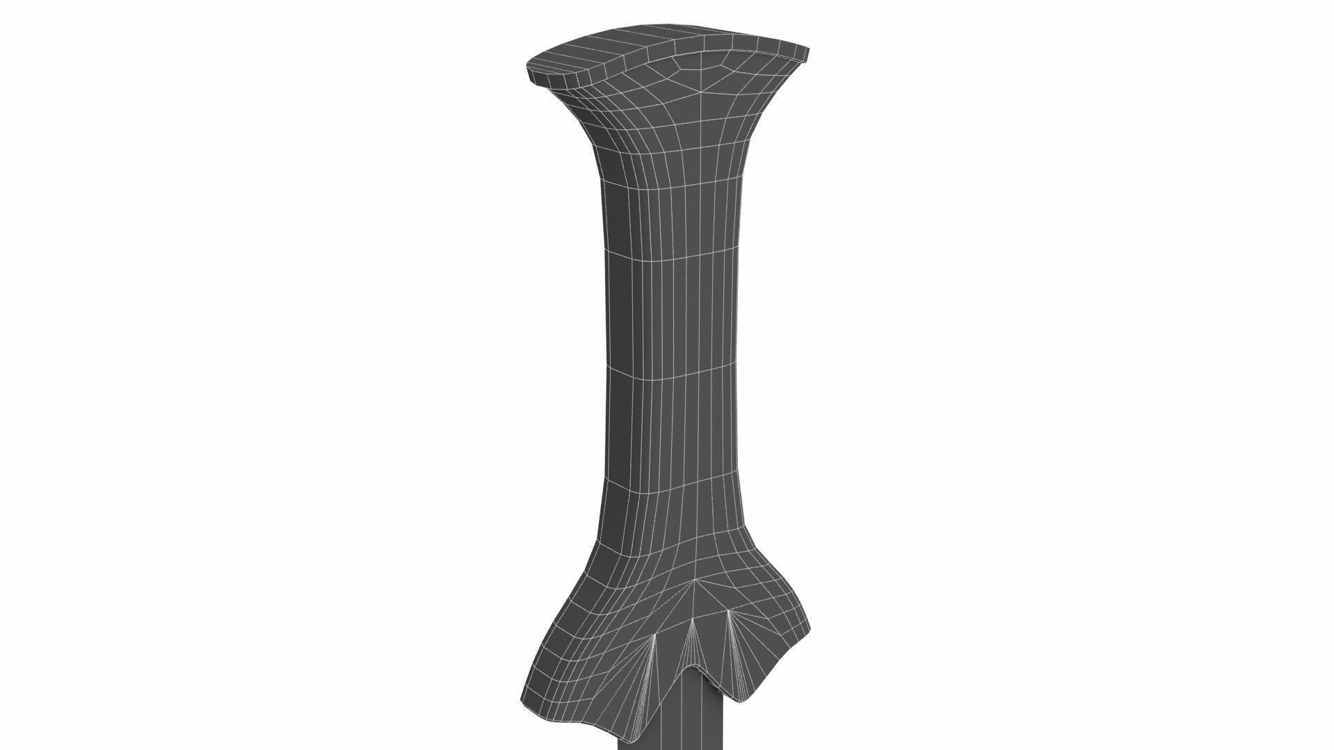 Hooksword 2 Low-poly 3D model_6