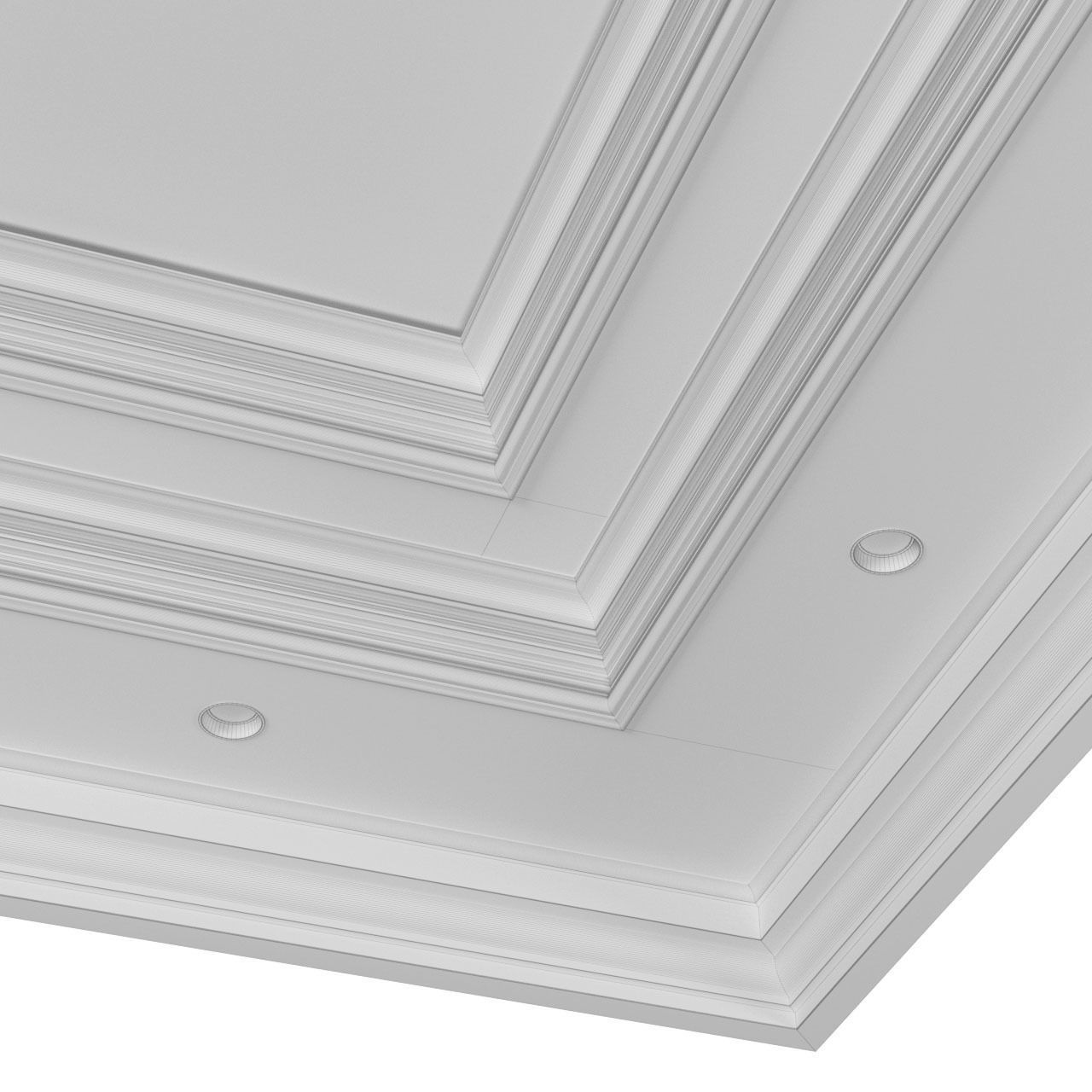 Illuminated ceiling in modern style 3D model_3