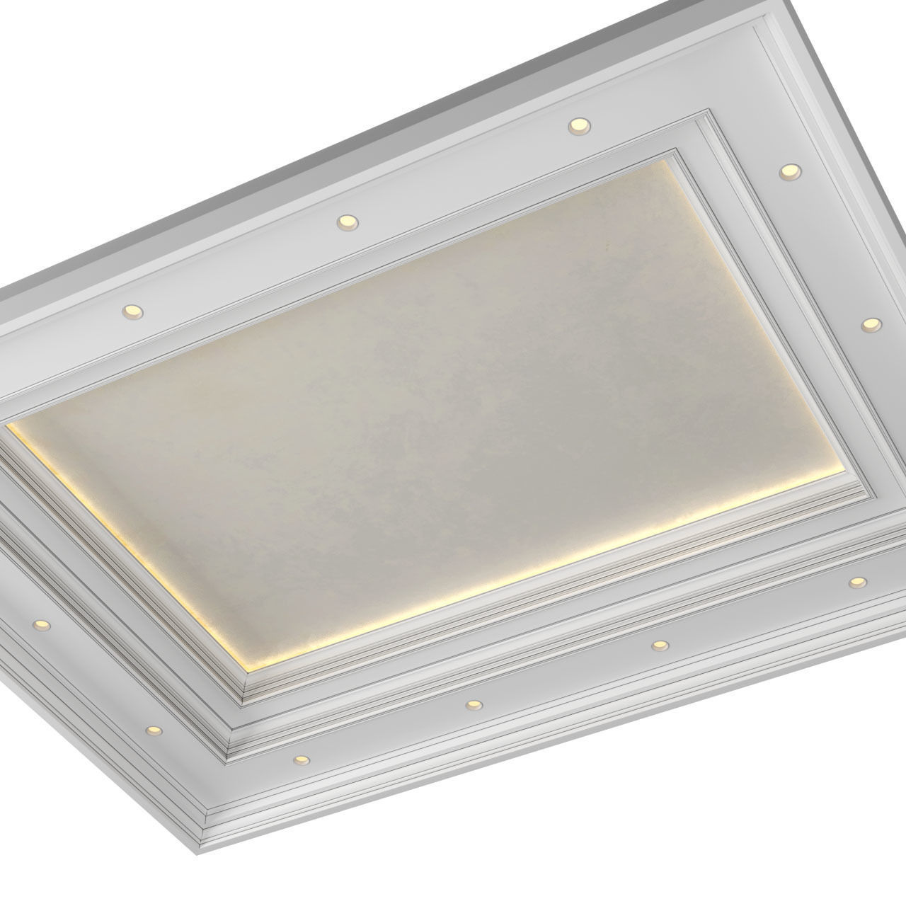 Illuminated ceiling in modern style 3D model_1