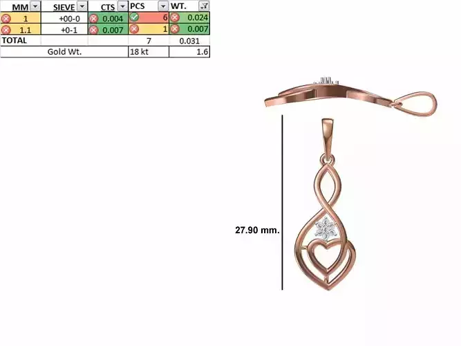 Light Weight Pendant STL OBJ FBX JCD Details