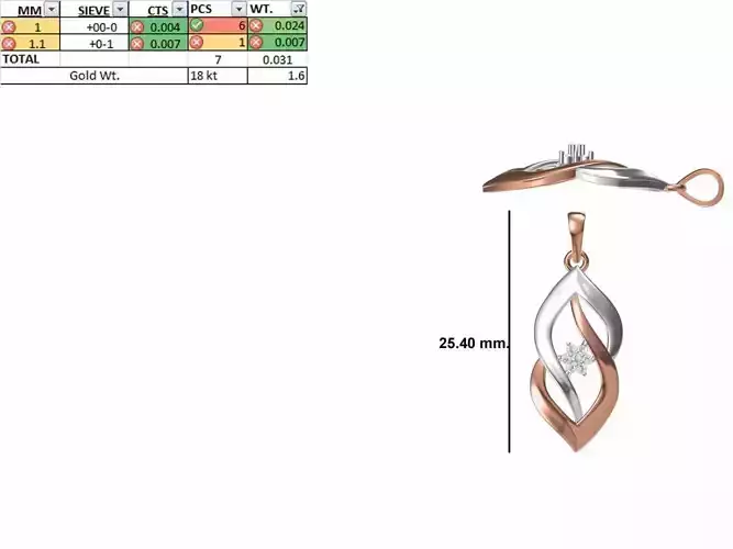 Light Weight Pendant STL OBJ FBX JCD Details 3D print model