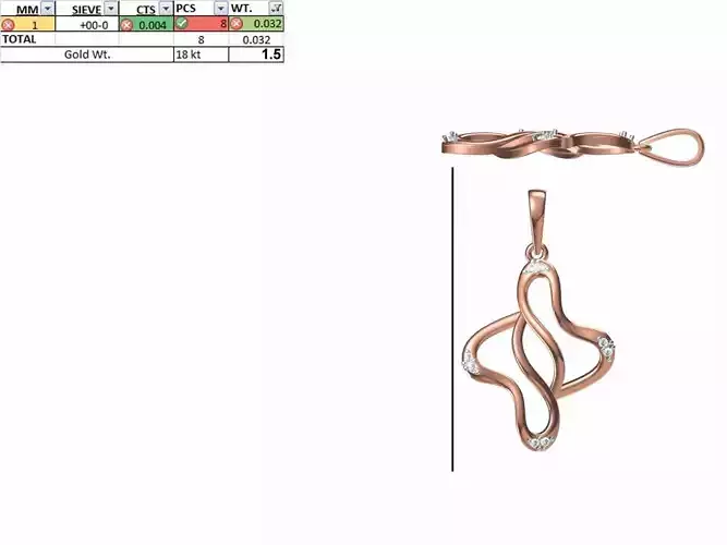 Light Weight Pendant STL OBJ FBX JCD Details