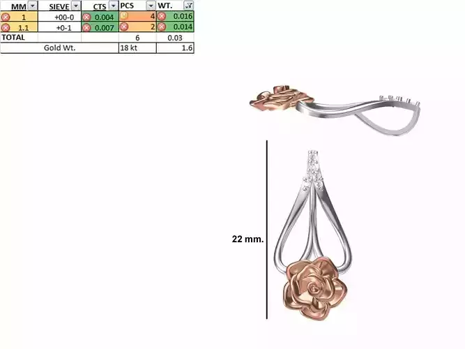 Light Weight Pendant STL OBJ FBX JCD Details