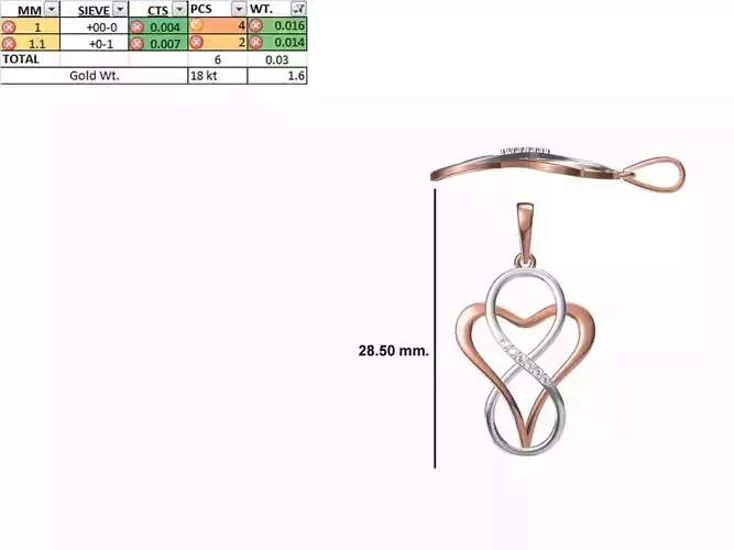 Light Weight Pendant STL OBJ FBX JCD Details 3D print model