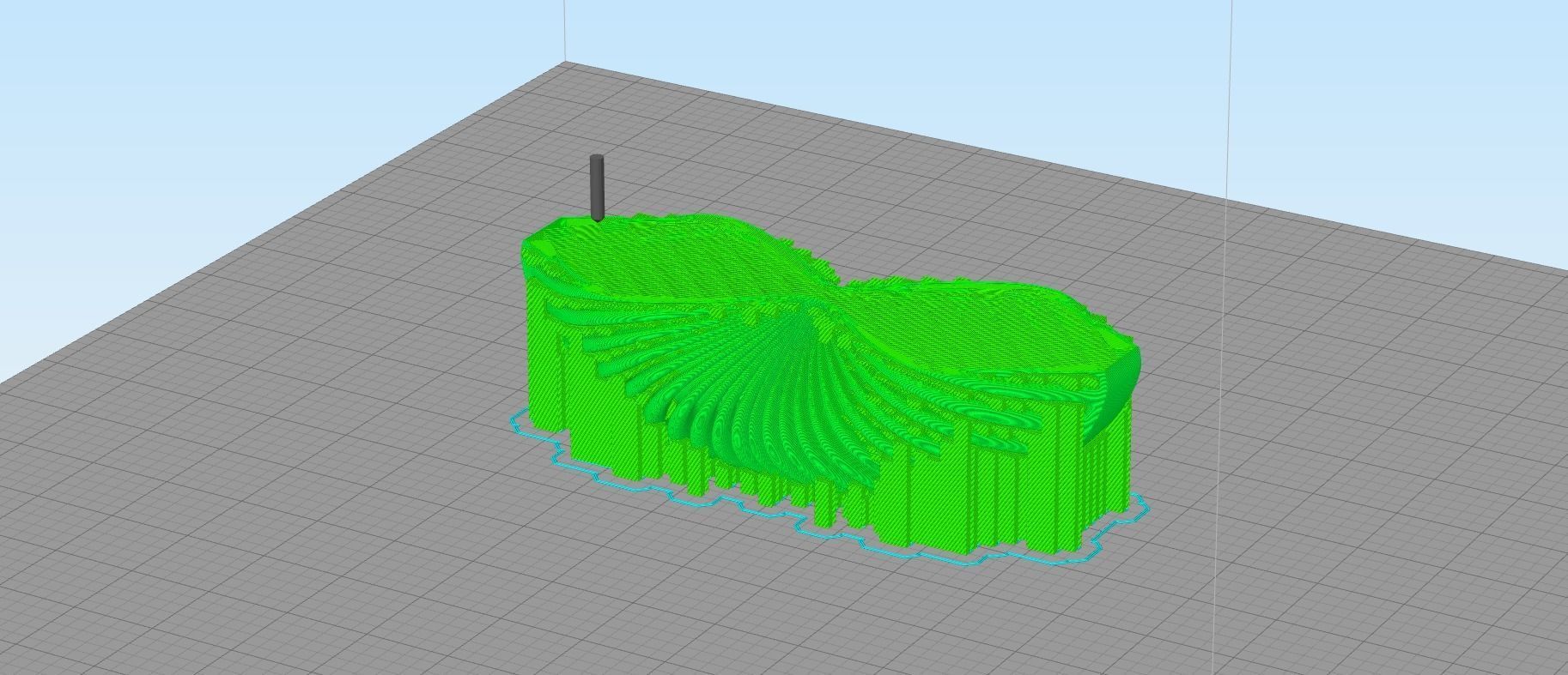 Geometric Striped Swirl Spiral Bendy Candle 3D print model_7