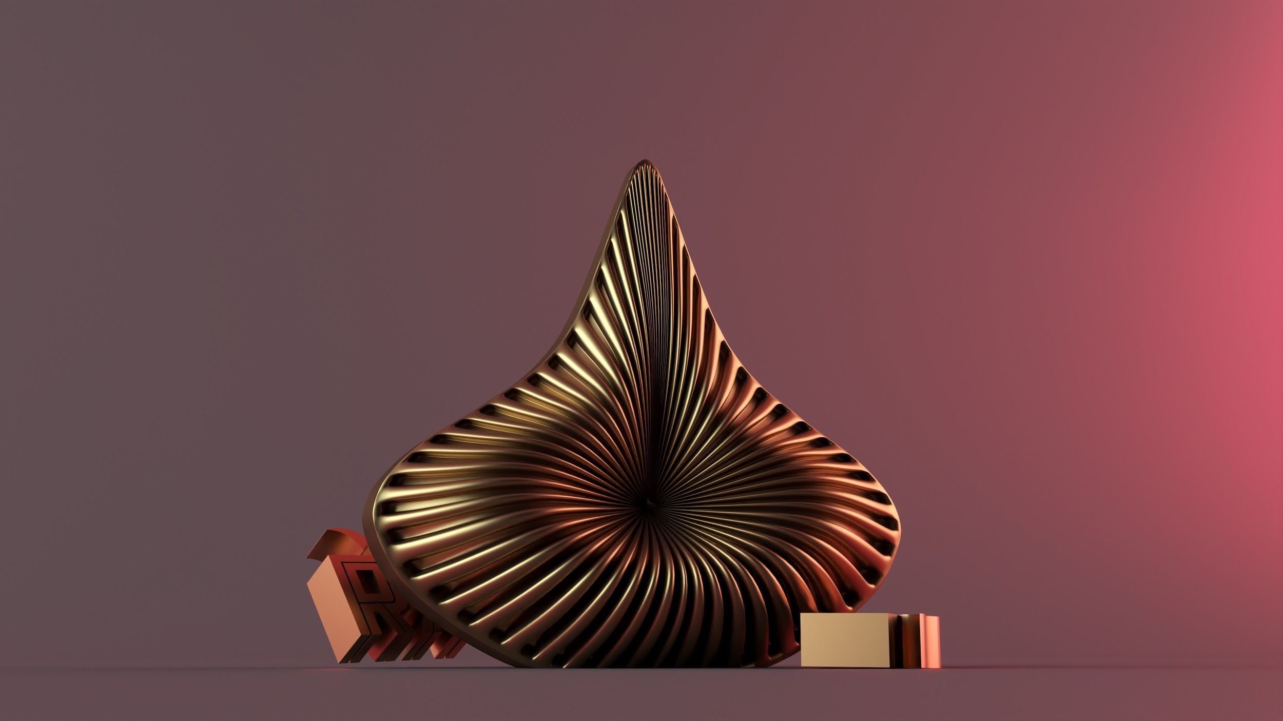 Geometric Striped Swirl Spiral Bendy Candle 3D print model_4