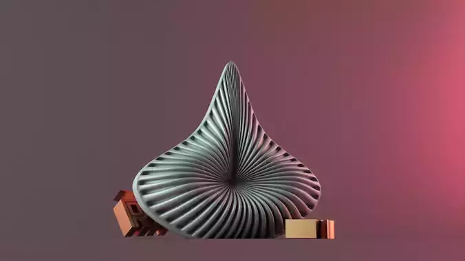 Geometric Striped Swirl Spiral Bendy Candle