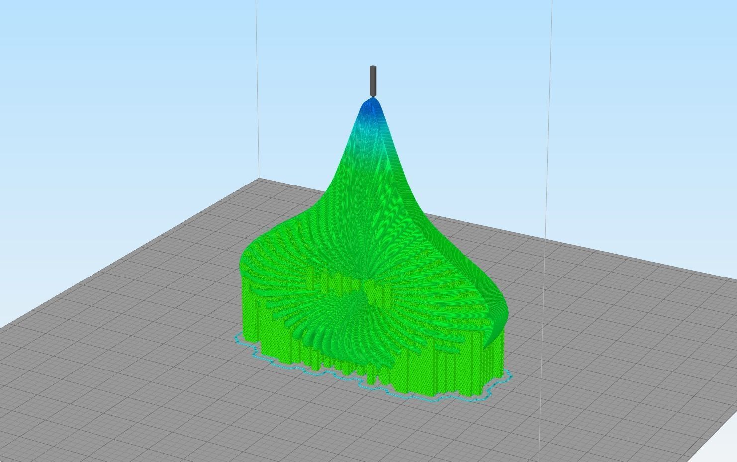 Geometric Striped Swirl Spiral Bendy Candle 3D print model_2