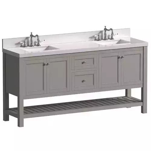 Cabinet with a washbasin in a classic style