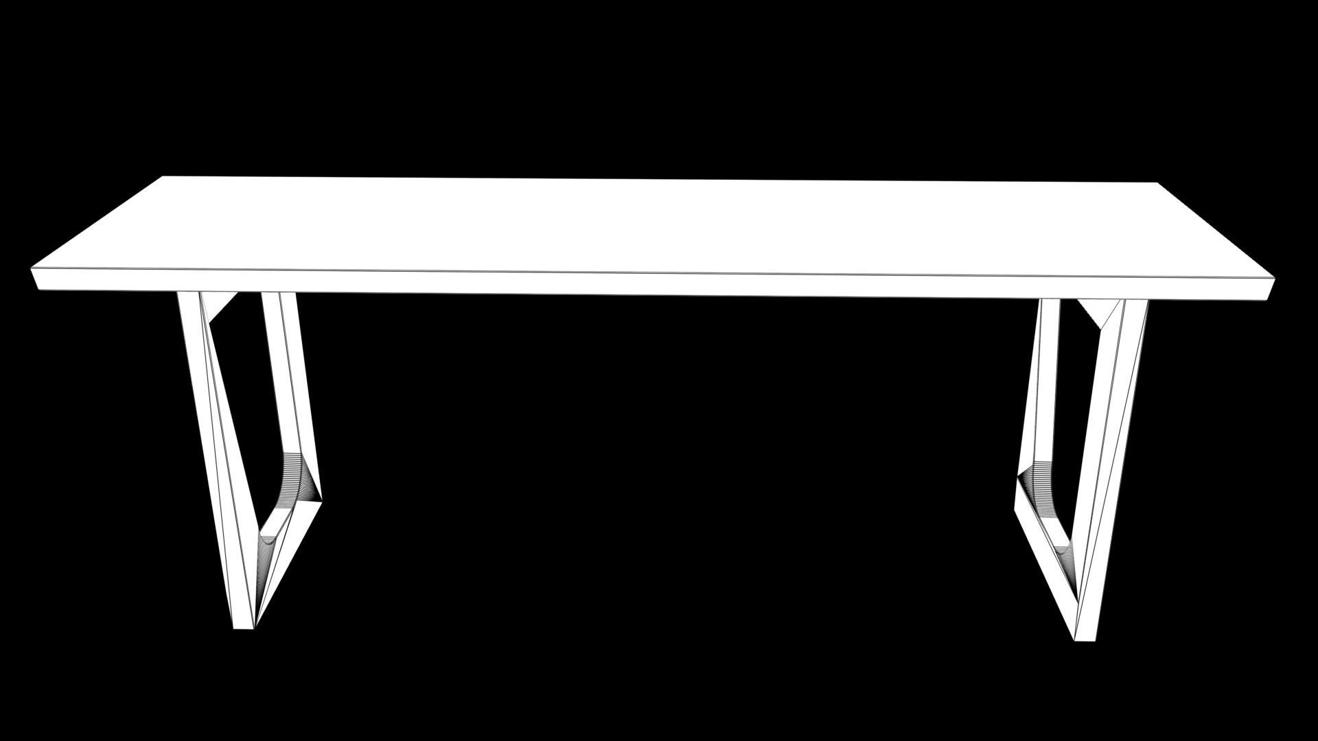 table Low-poly 3D model_7